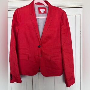 J. Crew Vibrant Scarlet Blazer